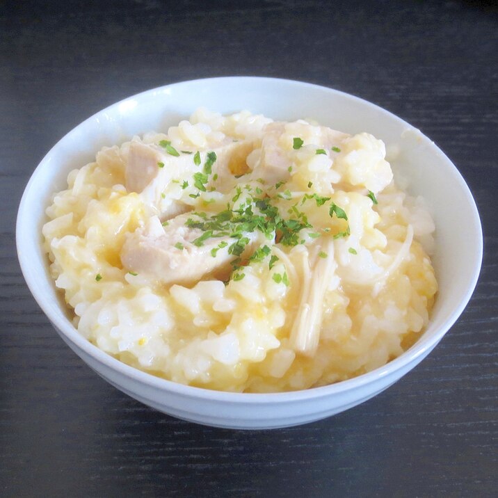 冷ごはんを美味しく!鶏の親子雑炊